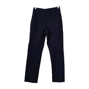 Spanx Pants Womens L Tall Navy Pull On Ponte Stretch No Pockets Office Casual